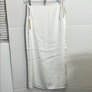 Aritzia Wilfred color Light Birch Elixir Satin Skirt